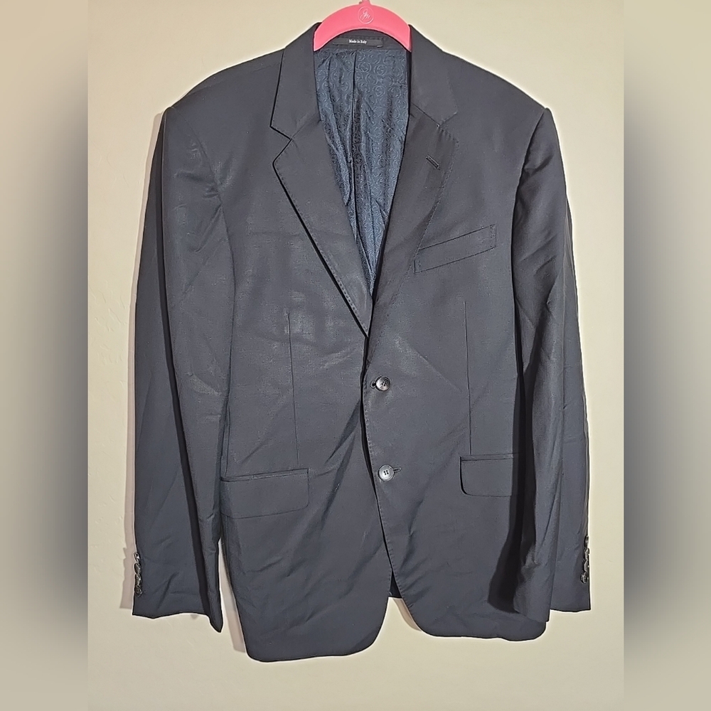 Gucci Classic Mens 100% Wool Blazer Black Size 50R Euro (40 US).